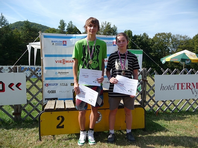 Laura Chovanová a Michal Jurena - Majstrovstvá SR v letnom biatlone